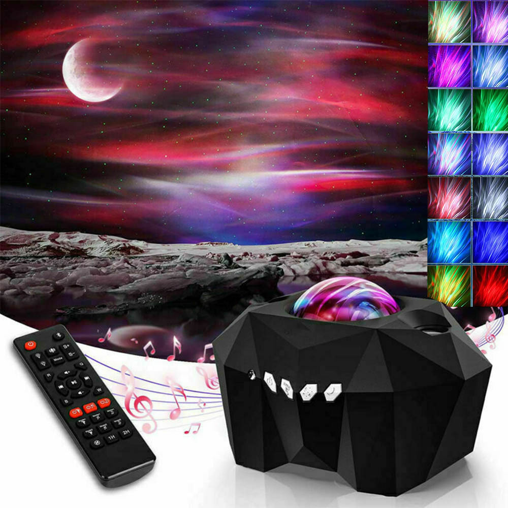 LED Galaxy Projector Aurora Kids Night Lamp Starry Stars Party