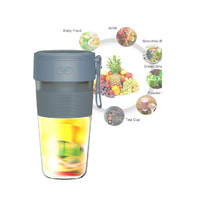 Portable USB Blender Protein Mixer 300ml Juicer - Blue