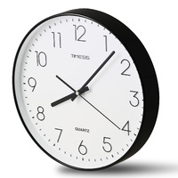 Modern Wall Clock Round Quartz Silent German Movement 12/14 inch 