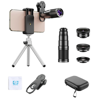 APEXEL Phone Camera Lens Set with Tripod 4-in-1 