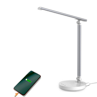 LED Table Desk Lamp USB Reading Light  - White