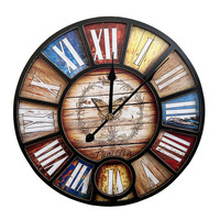 16" 40cm Wooden Wall Clock - Butterfly