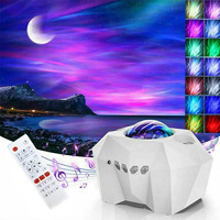 Aurora Galaxy Projector Star Night Light Kids Bluetooth 3.0- White