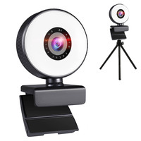 HD 1080P Webcam with Ring Light