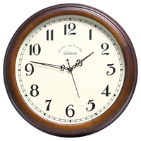 Classic Solid Wood Wall Clock Large Silent Retro Vintage 16Inch 