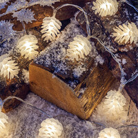 100 LED Christmas Light Pinecone Bulb Xmas String Lights