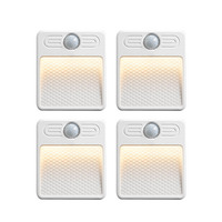 Rechargeable LED Motion Sensor Night Light - 4Pack