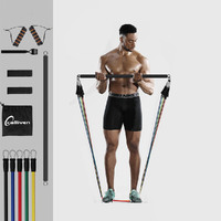 Pilates Bar Kit Stretch Resistance Band Yoga Fitness Workout Gym Exercise