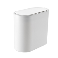 8L Touch Rubbish Bin Kitchen Bathroom  - White