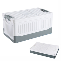 Car Organiser Home Storage Box Foldable x 2 - White