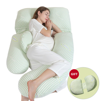 Dreamee Pregnancy Pillow Detachable Maternity Lumbar Back Support- Green