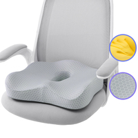 Seat Chair Cushion Pillow Memory Foam- Light Grey