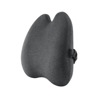 Lumbar Support Back Cushion Memory Foam Office - Dark Grey